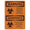 Signmission OSHA Warning Sign, 7" H, 10" W, Rigid Plastic, Biohazard No Food Or Drink Bilingual, Landscape OS-WS-P-710-L-12497 - alternate 1